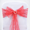 5 pcs Coral Lace Chair Sashes Bows Ties Wedding Decorations