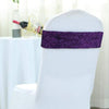5 pcs Purple Metallic Spandex Chair Sashes
