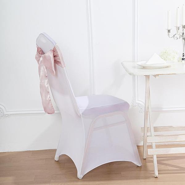 5 pcs Blush Satin Chair Sashes