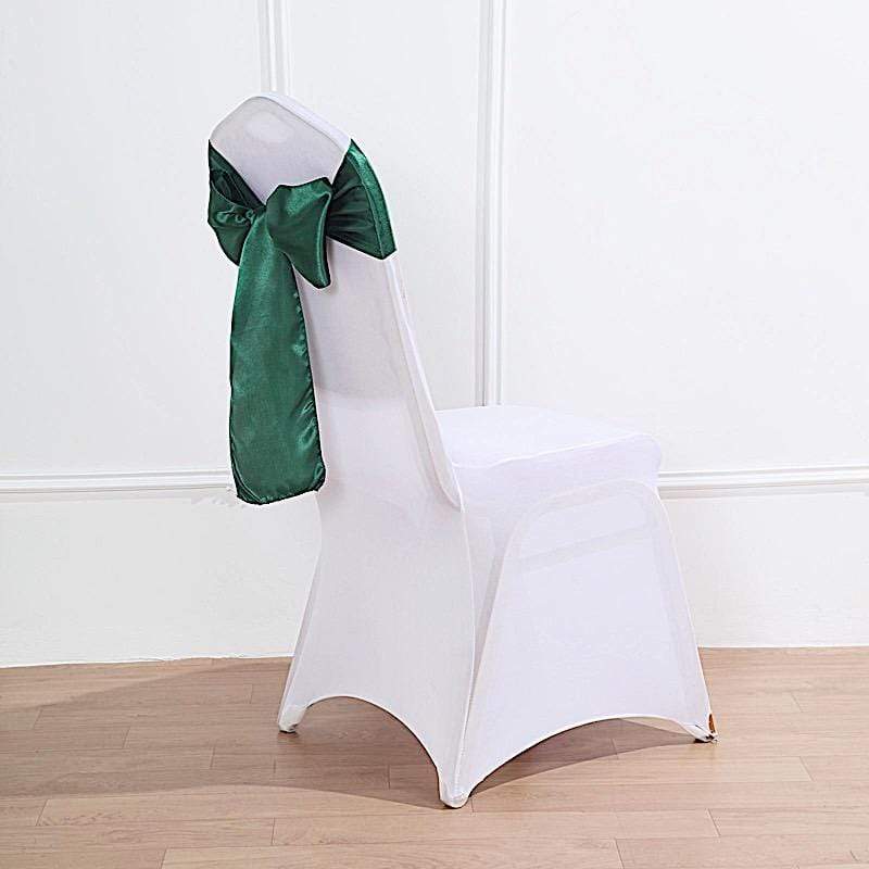 5 pcs Satin Chair Sashes Bows Ties Wedding Decorations