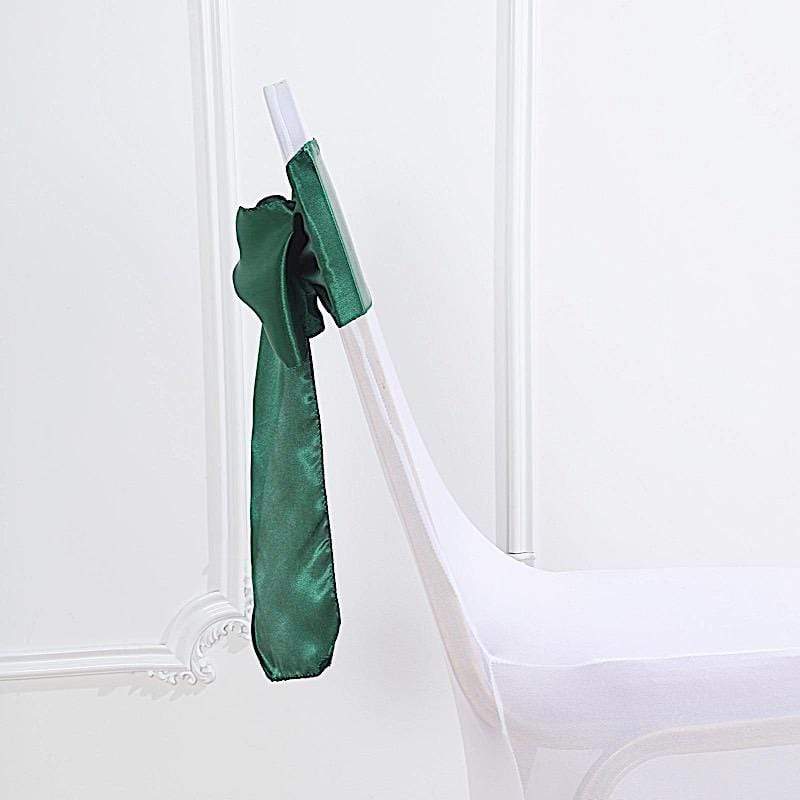 5 pcs Satin Chair Sashes Bows Ties Wedding Decorations