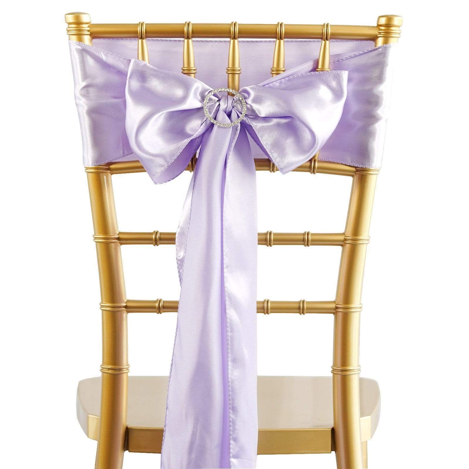 5 pcs Fuchsia Satin Chair Sashes