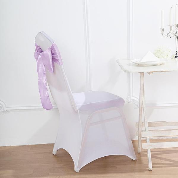 5 pcs Satin Chair Sashes Bows Ties Wedding Decorations