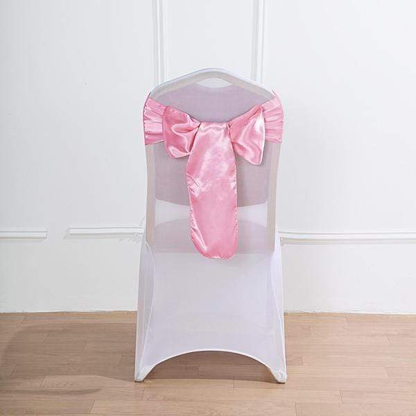 5 pcs Ivory Satin Chair Sashes