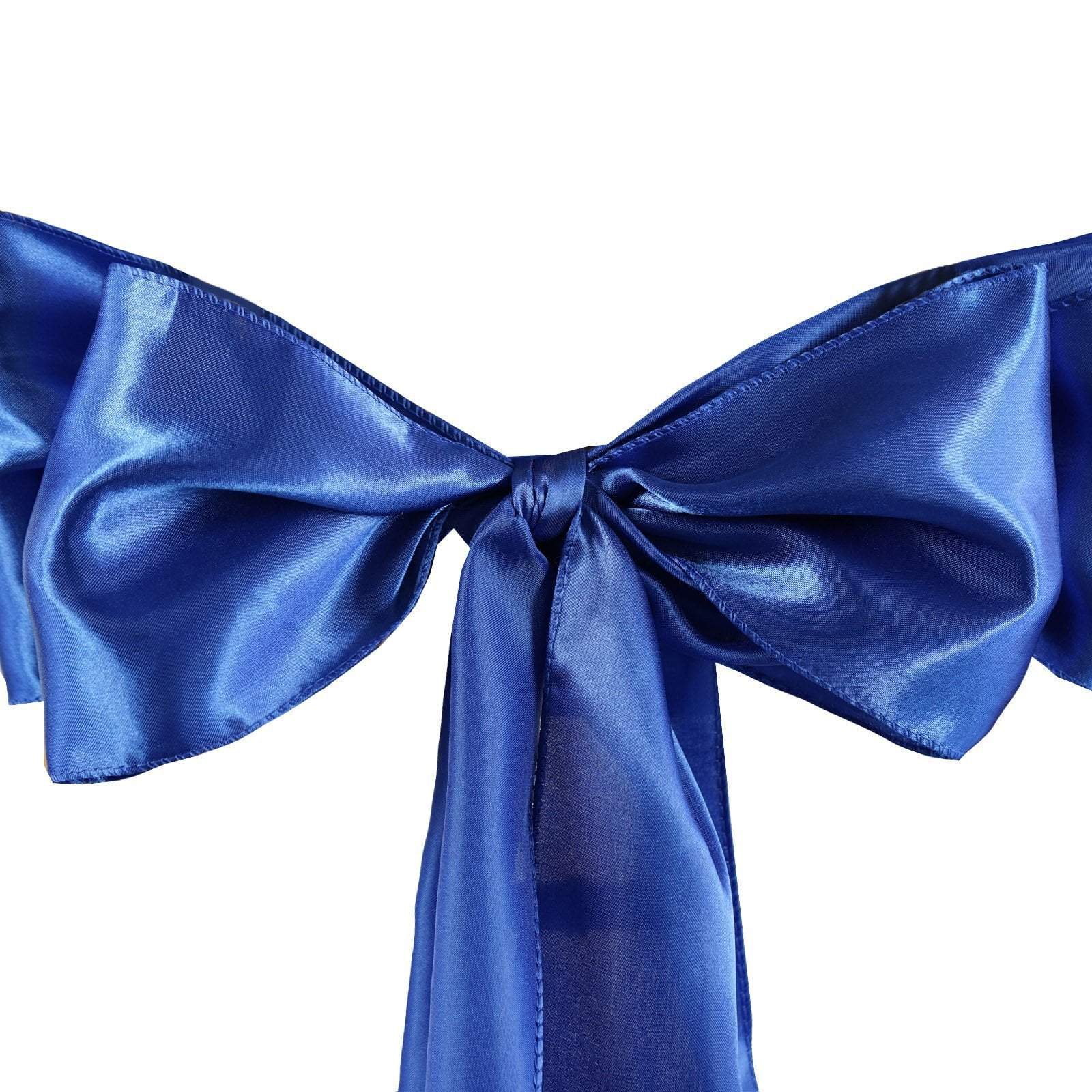 5 pcs Satin Chair Sashes Bows Ties Wedding Decorations