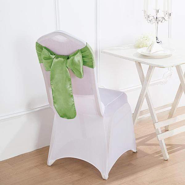 5 pcs Peach Satin Chair Sashes