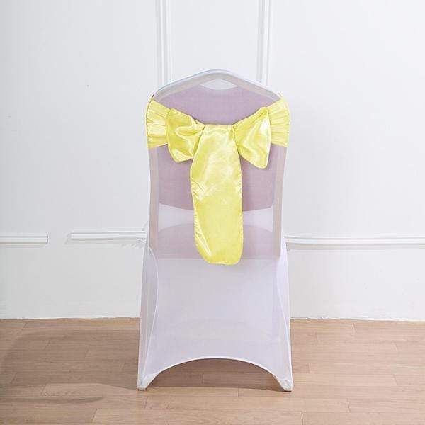 5 pcs Satin Chair Sashes Bows Ties Wedding Decorations