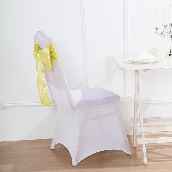 5 pcs Pink Satin Chair Sashes