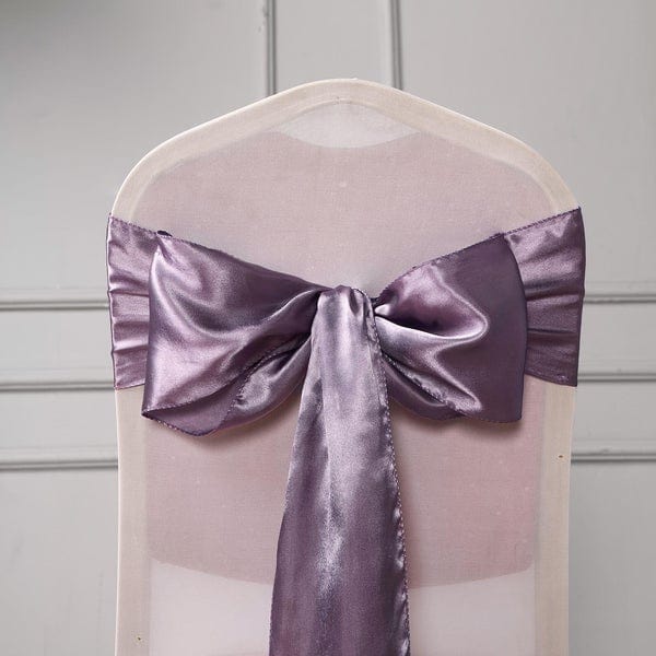 5 pcs Satin Chair Sashes Bows Ties Wedding Decorations