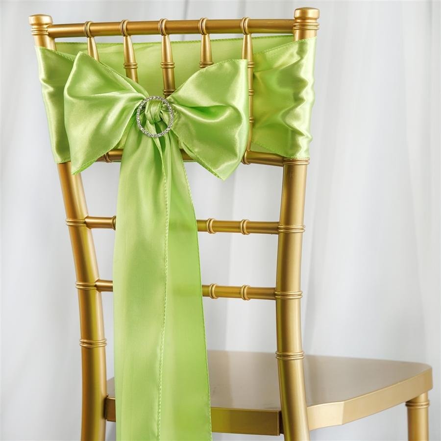 5 pcs Satin Chair Sashes Bows Ties Wedding Decorations