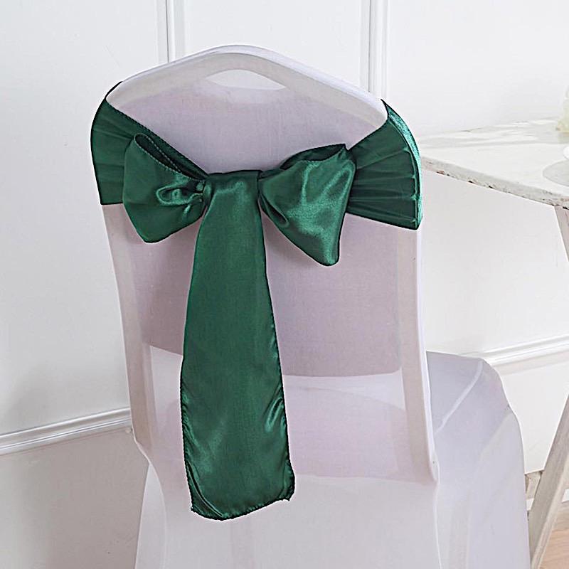 5 pcs Chocolate Brown Satin Chair Sashes