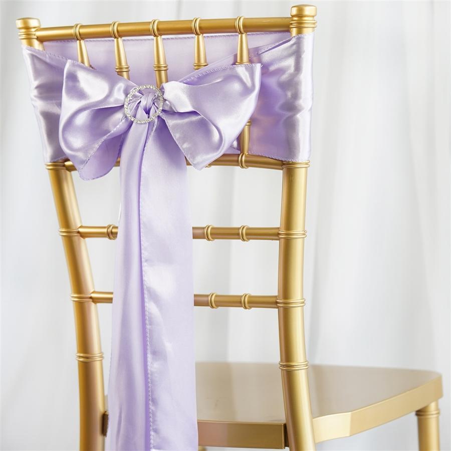 5 pcs Satin Chair Sashes Bows Ties Wedding Decorations