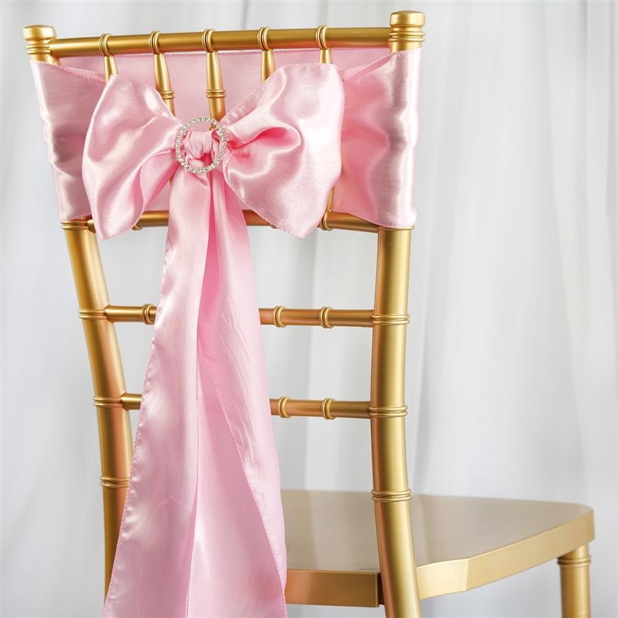 5 pcs Ivory Satin Chair Sashes