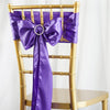 5 pcs Lavender Satin Chair Sashes