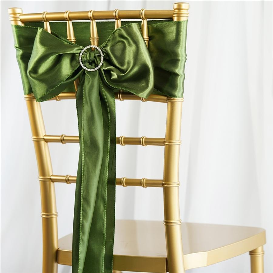 5 pcs Peach Satin Chair Sashes