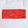 5 pcs Red Satin Rosettes on Streachable Spandex Banquet Chair Sashes