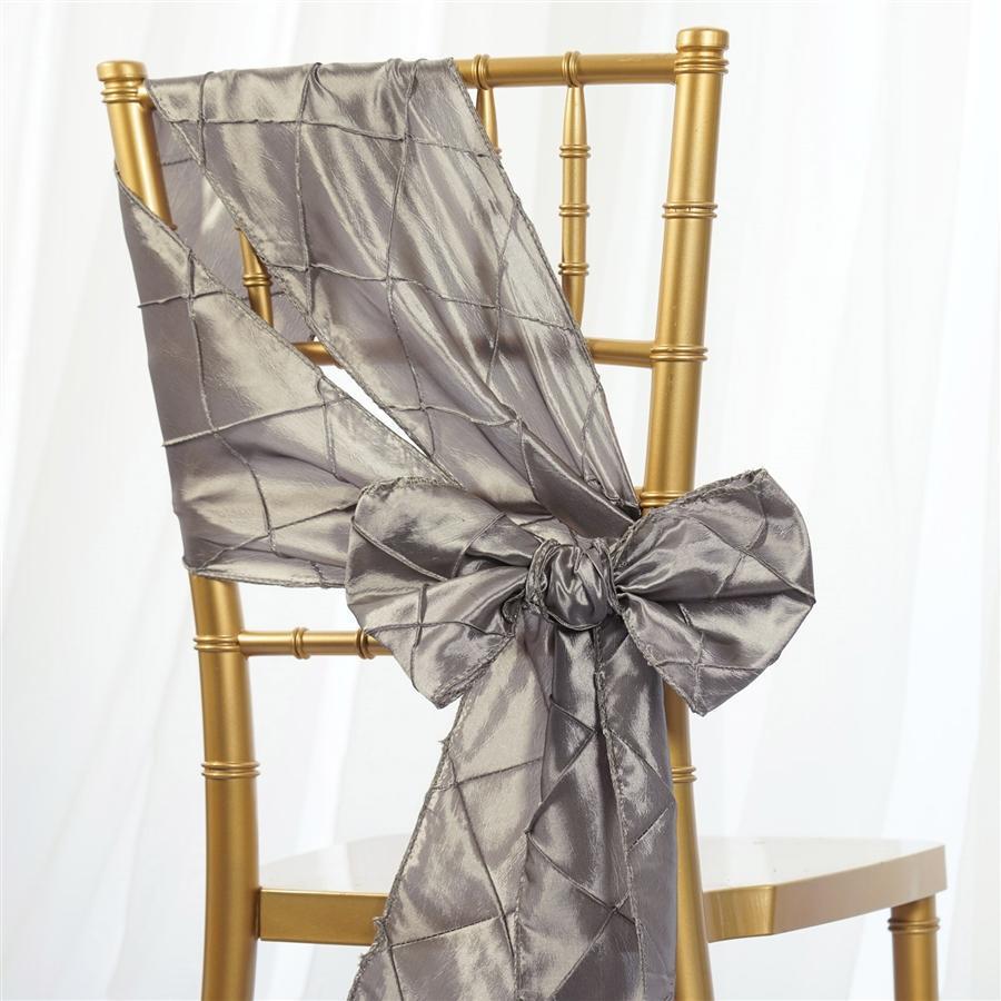 5 Pintuck Chair Sashes Bows Ties Wedding Decorations