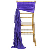 Purple Curly Chiffon Chair Sash