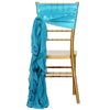 Turquoise Curly Chiffon Chair Sash