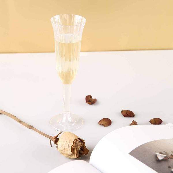 12 pcs 6 oz Disposable Plastic Party Champagne Flutes