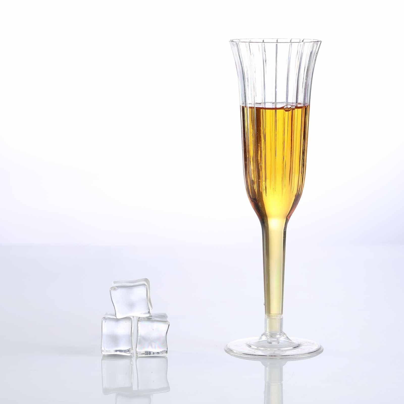 12 pcs 6 oz Disposable Plastic Party Champagne Flutes