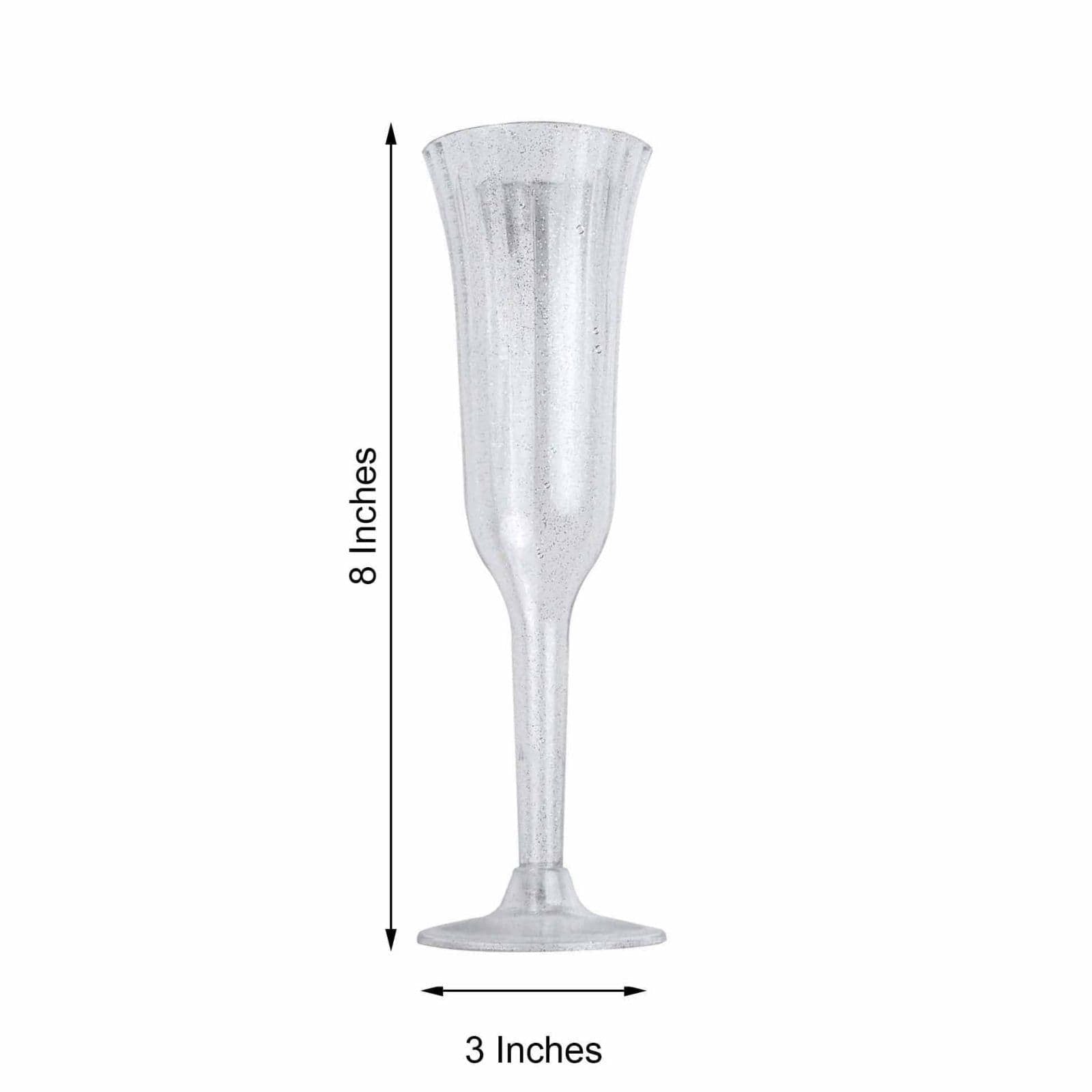 12 pcs 6 oz Disposable Plastic Party Champagne Flutes
