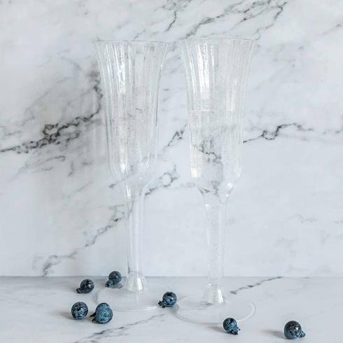 12 pcs 6 oz Disposable Plastic Party Champagne Flutes