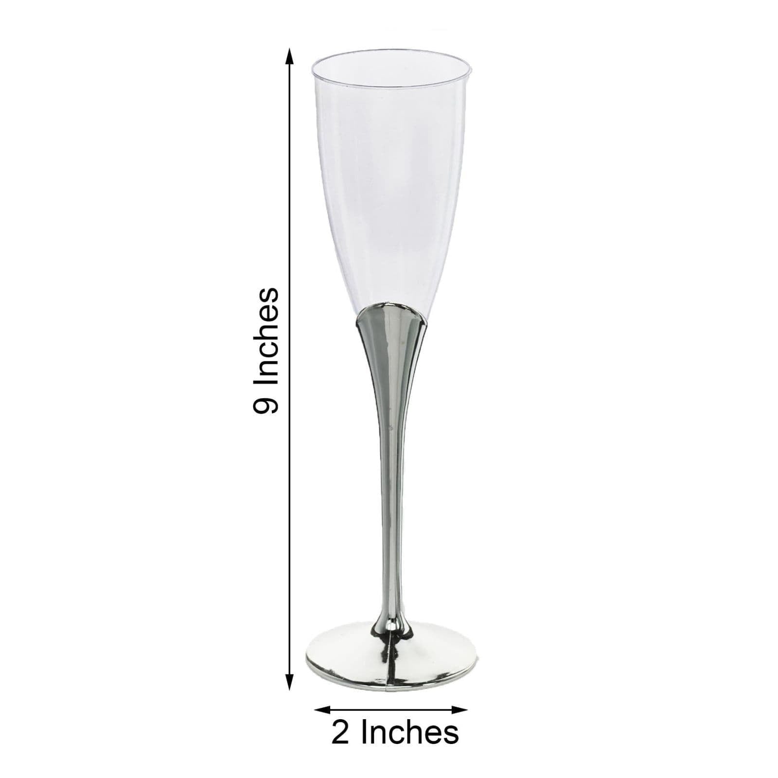 6 pcs 5 oz Disposable Plastic Party Champagne Flutes Favor Holders
