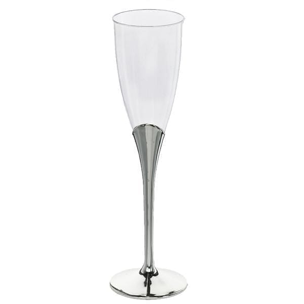 6 pcs 5 oz Disposable Plastic Party Champagne Flutes Favor Holders