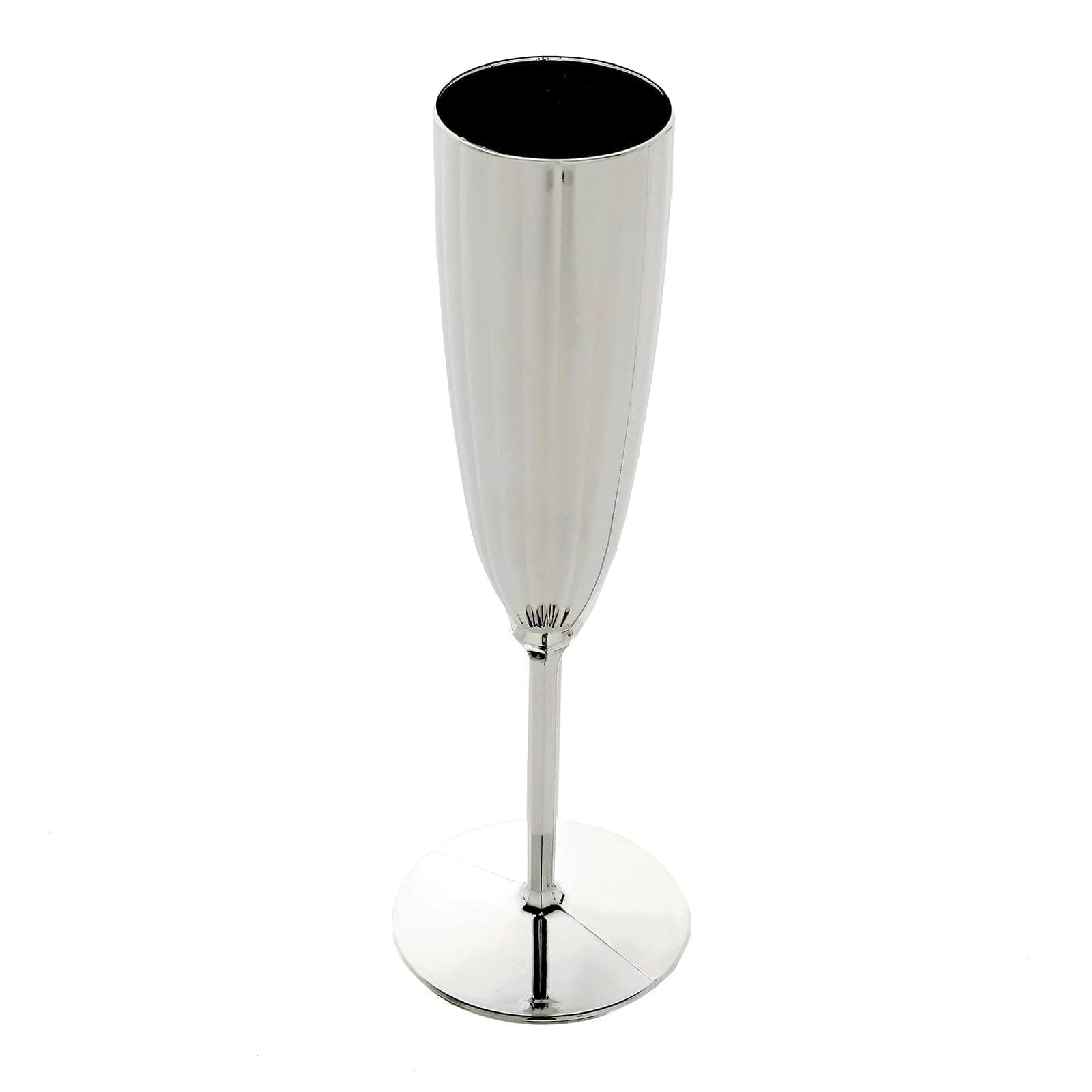 6 pcs 5 oz Metallic Disposable Plastic Champagne Flutes