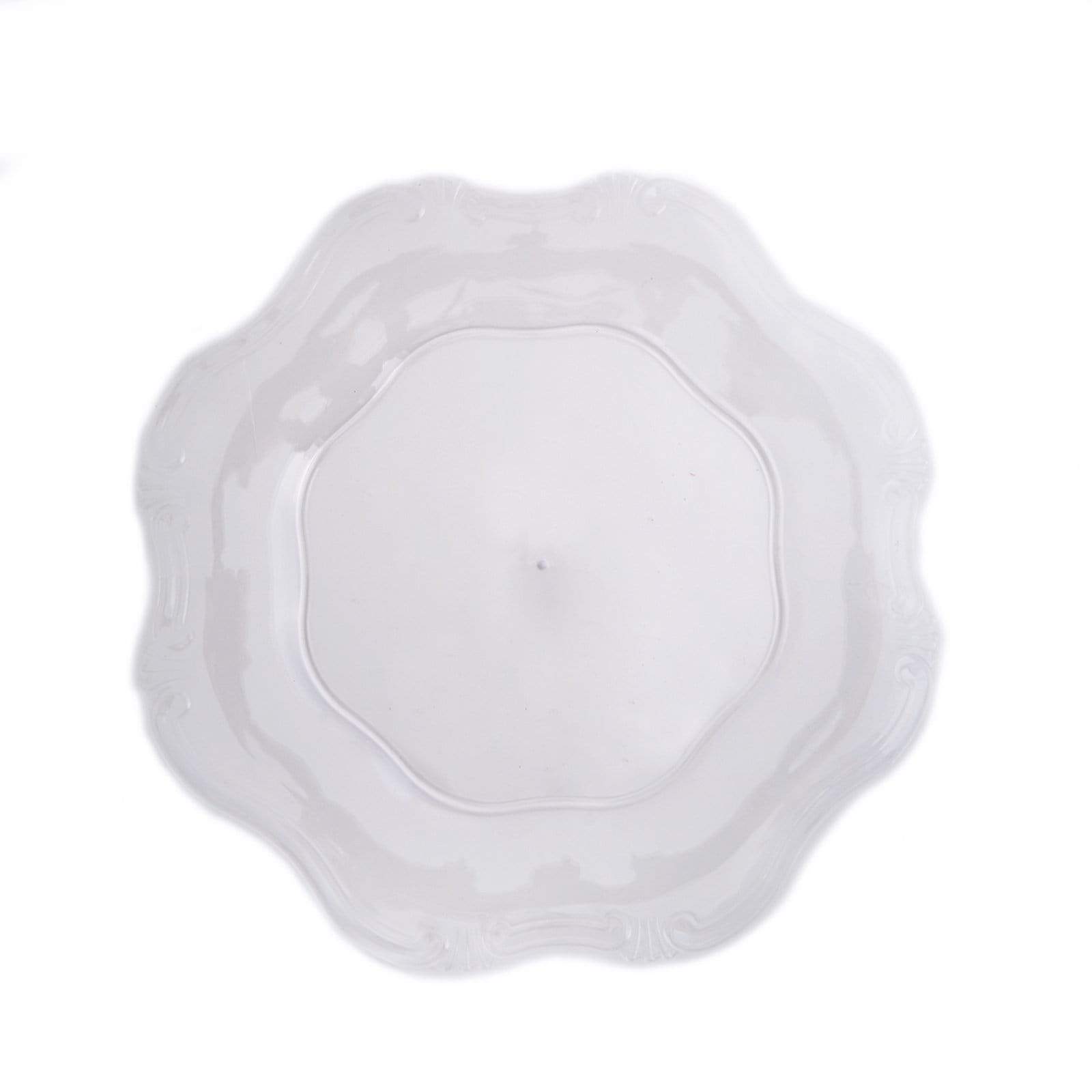 6 pcs 13 in Round Elegant Acrylic Charger Plates