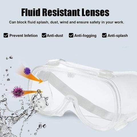 Clear Adjustable Safety Goggles Anti-Scratch Protective Eyewear