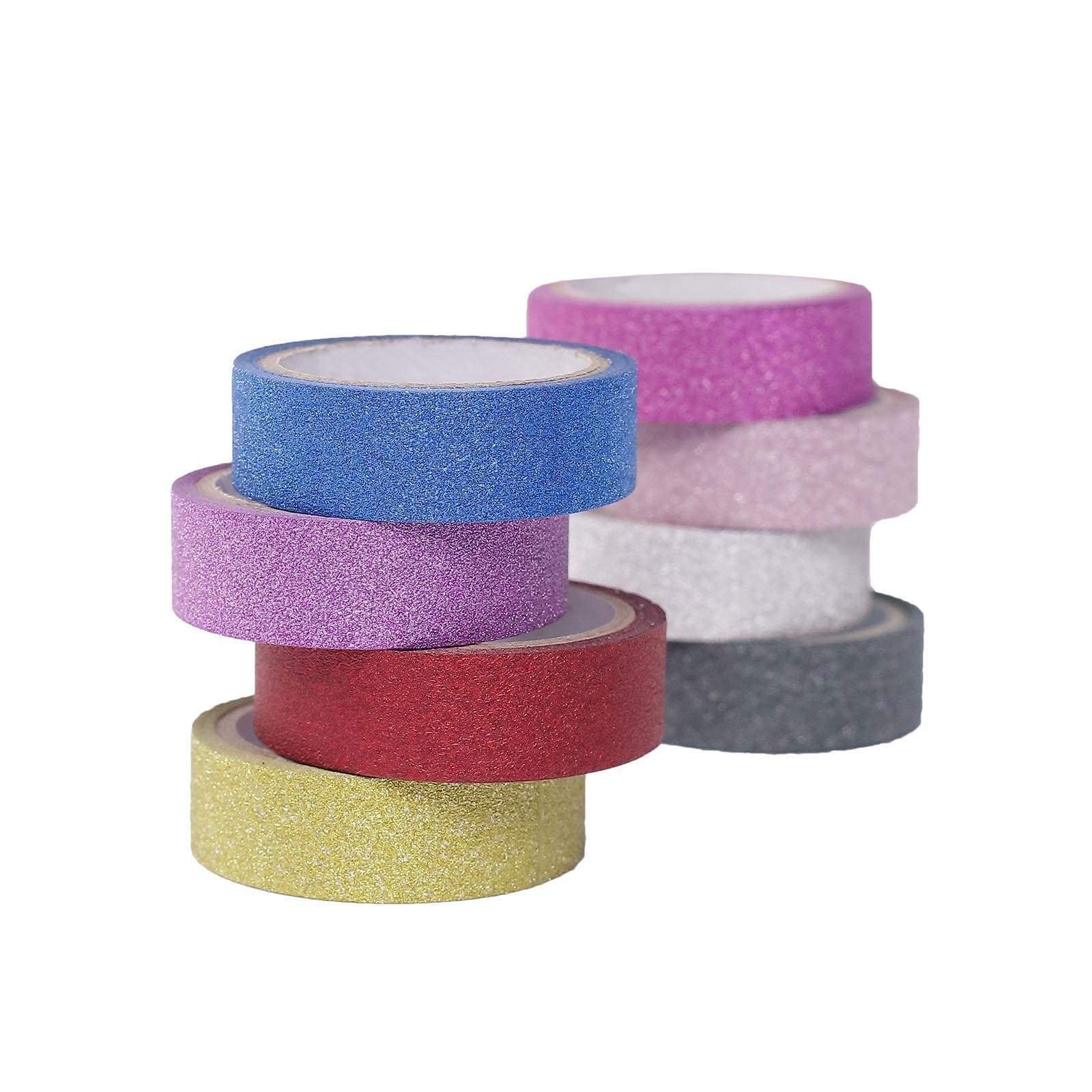 5 pcs 5 yards long Self-Adhesive Glitter Craft Washi Tapes