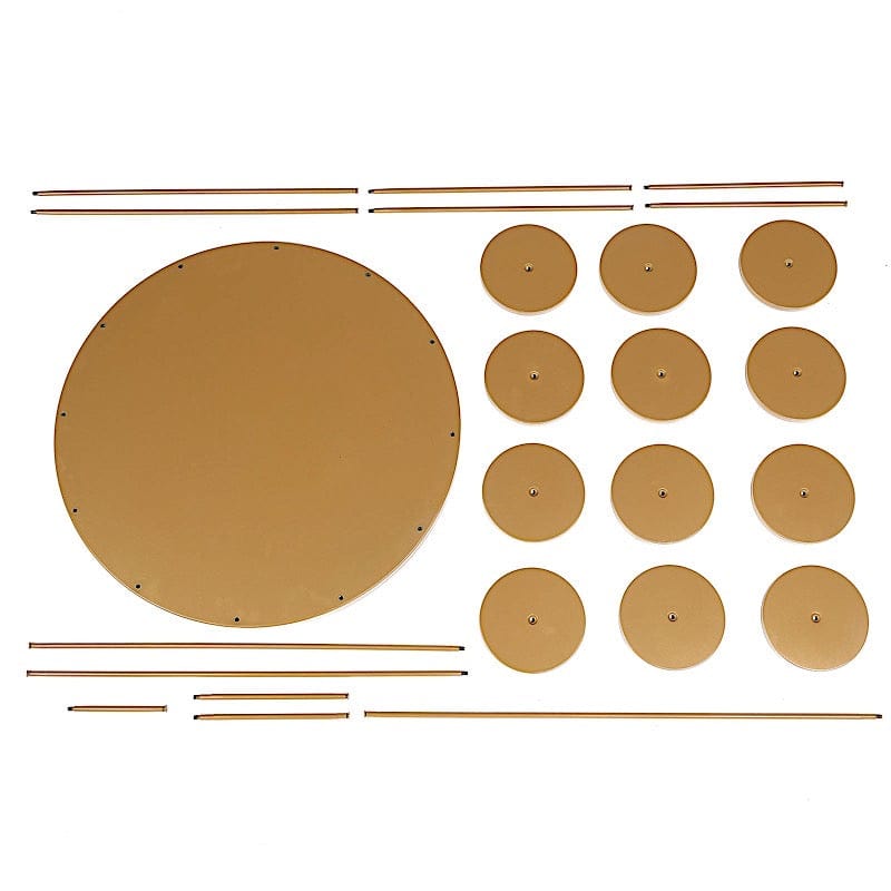29 in Gold 12 Arm Tiered Round Metal Cupcake Holder Dessert Display Stand
