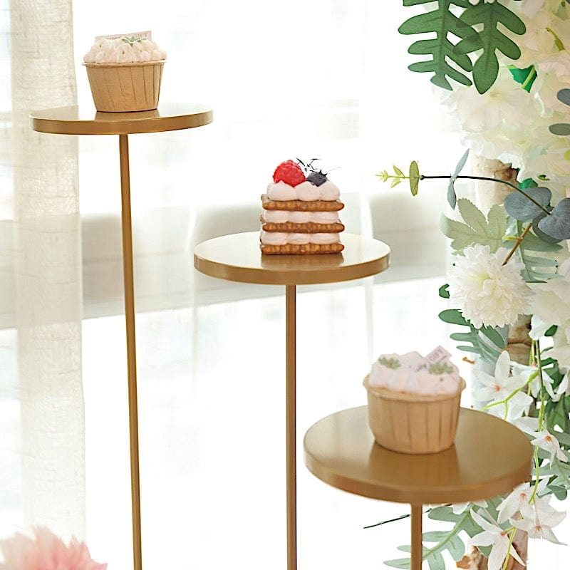 29 in Gold 12 Arm Tiered Round Metal Cupcake Holder Dessert Display Stand