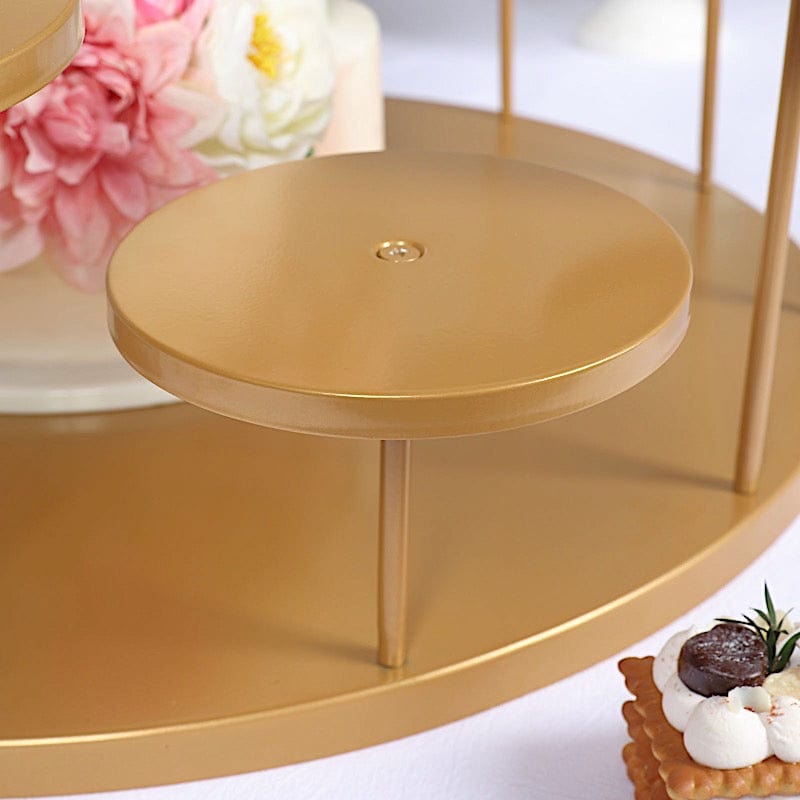 29 in Gold 12 Arm Tiered Round Metal Cupcake Holder Dessert Display Stand