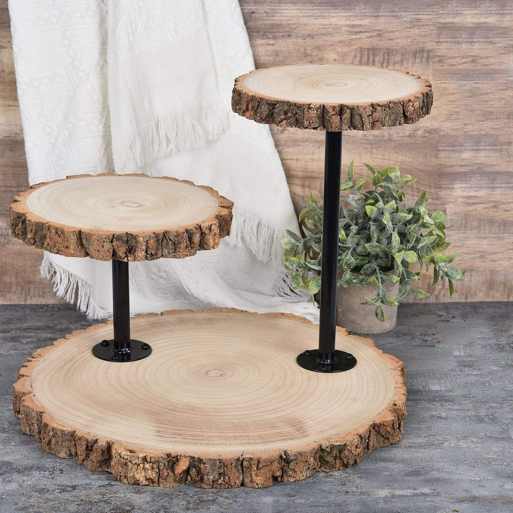 DInex Acacia Wood 3 Tier Cake Stand | All Things Home