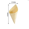 50 pcs 6 in long Natural Wooden Food Serving Cones Cups