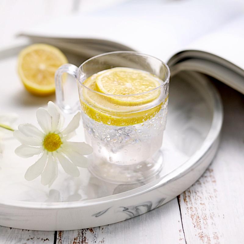 10 pcs 5 oz Clear Plastic Disposable Coffee Cups With Handle