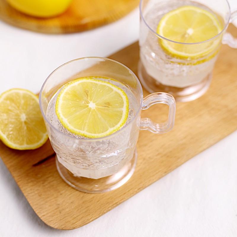 10 pcs 5 oz Clear Plastic Disposable Coffee Cups With Handle