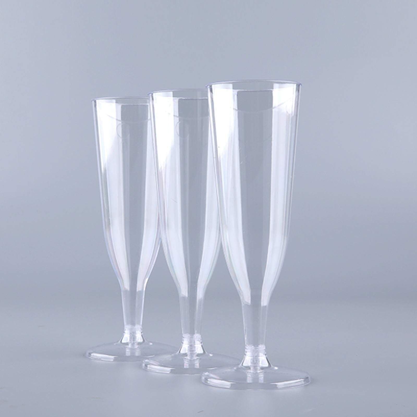 12 pcs 4.7 oz. Clear Tall Disposable Champagne Flutes