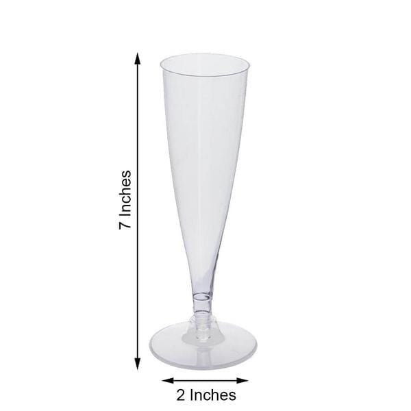 12 pcs 4.7 oz. Clear Tall Disposable Champagne Flutes