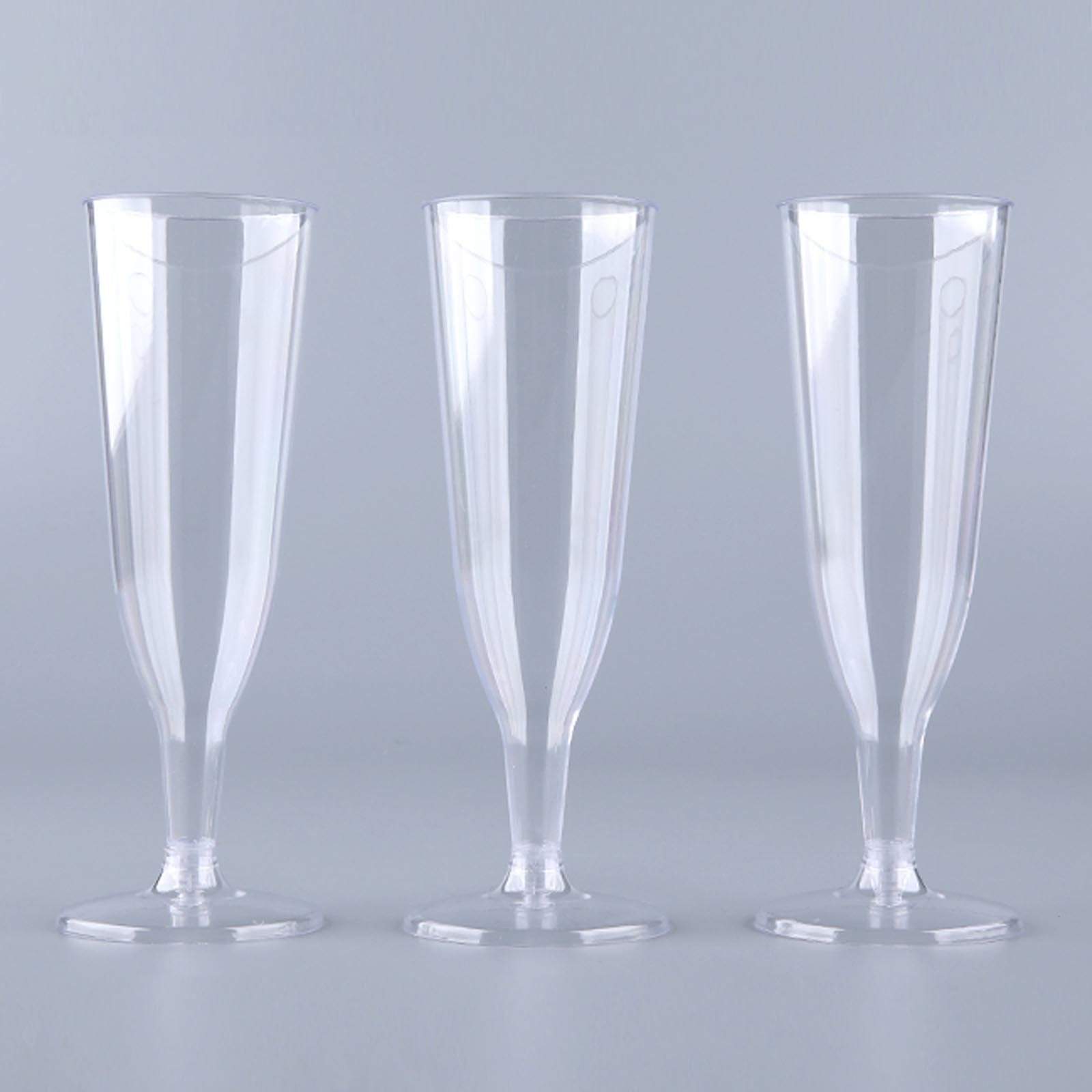 12 pcs 4.7 oz. Clear Tall Disposable Champagne Flutes