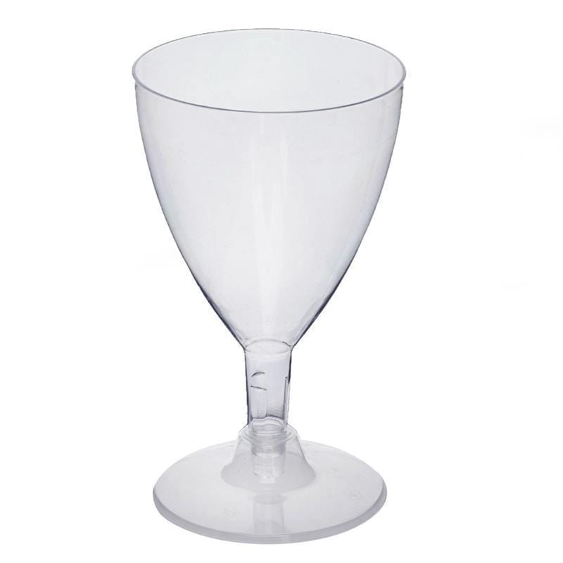 12 pcs 5.5 oz. Clear Classic Hollow Stem Disposable Wine Glasses