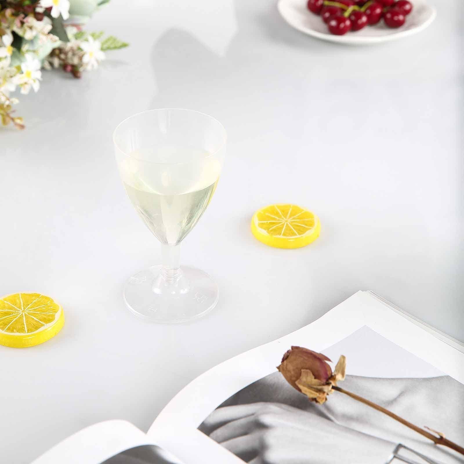 12 pcs 6 oz. Clear Classic Hollow Stem Disposable Wine Glasses