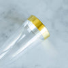 12 pcs 6 oz. Clear with Gold Rim Disposable Plastic Champagne Party Flutes Glasses