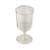 12 pcs 7 oz. Gold Glittered Disposable Plastic Champagne Glasses