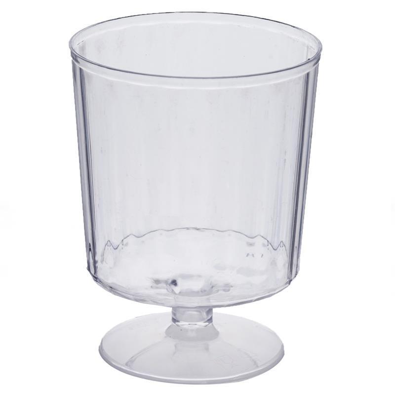 11 pcs 8 oz. Clear Plastic Wine Glasses