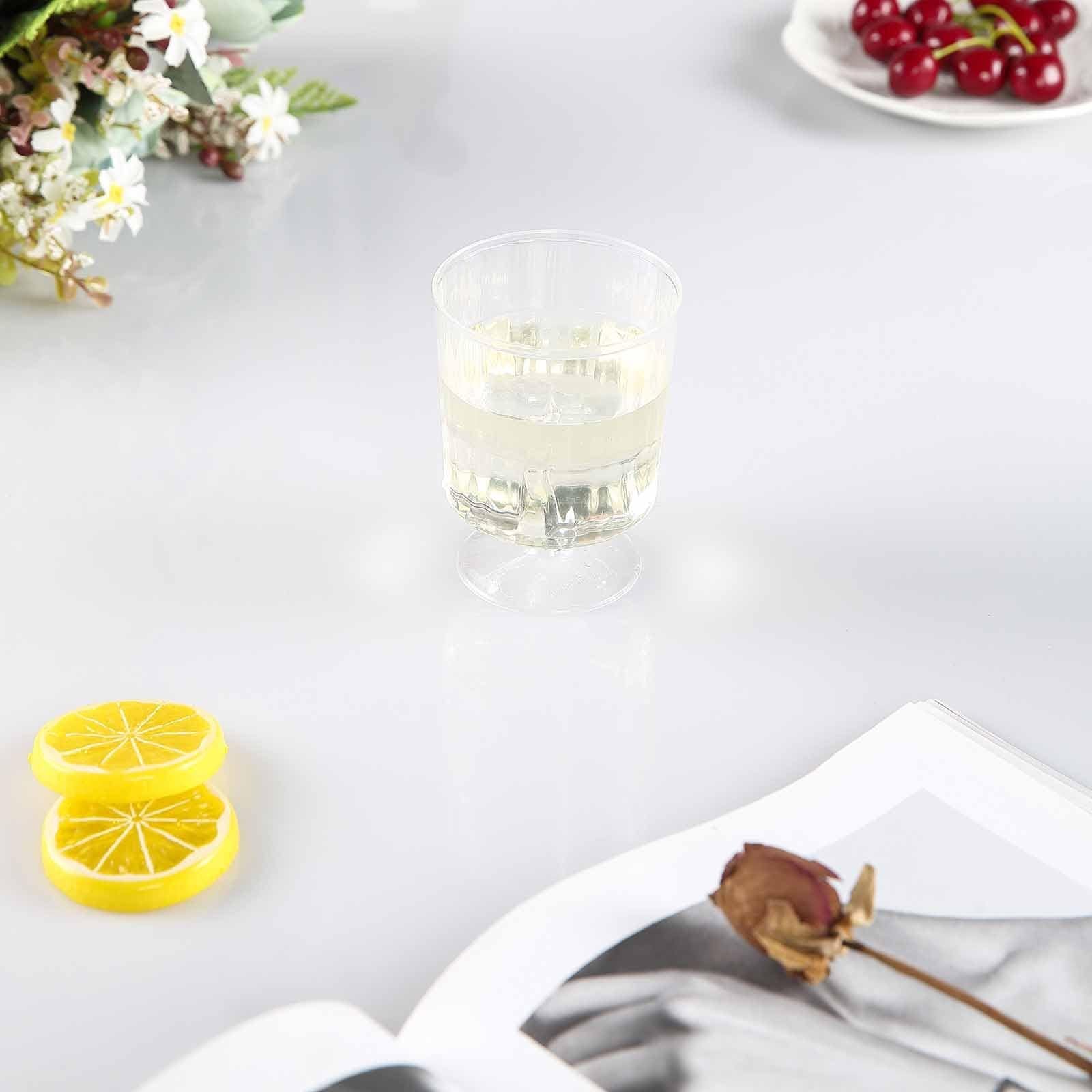 11 pcs 8 oz. Clear Plastic Disposable Wine Glasses