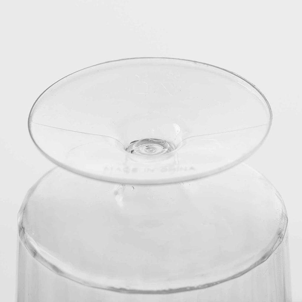 11 pcs 8 oz. Clear Plastic Disposable Wine Glasses
